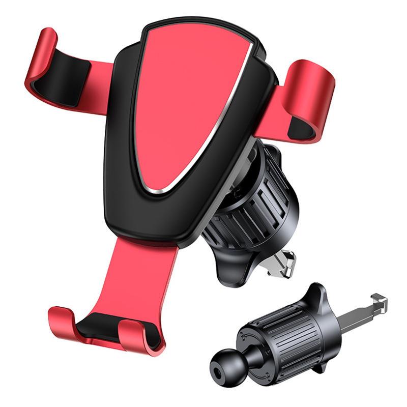 In-Stock Leather Texture Car Air Vent Bracket with Customizable Logo for Multifunctional Phone Navigation.