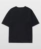 MANNERGRAM 100% Soft Cotton Rolling Edge Round Short Sleeve Knit Black