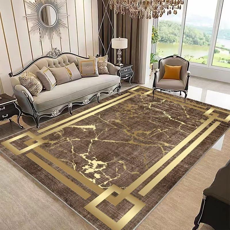 

Ковер для гостиной грязеотталкивающий и простой в уходе ковер для дивана и журнального столика бытовой ковер для спальни износостойкий и противоскользящий 200 * 300cm темно-коричневого