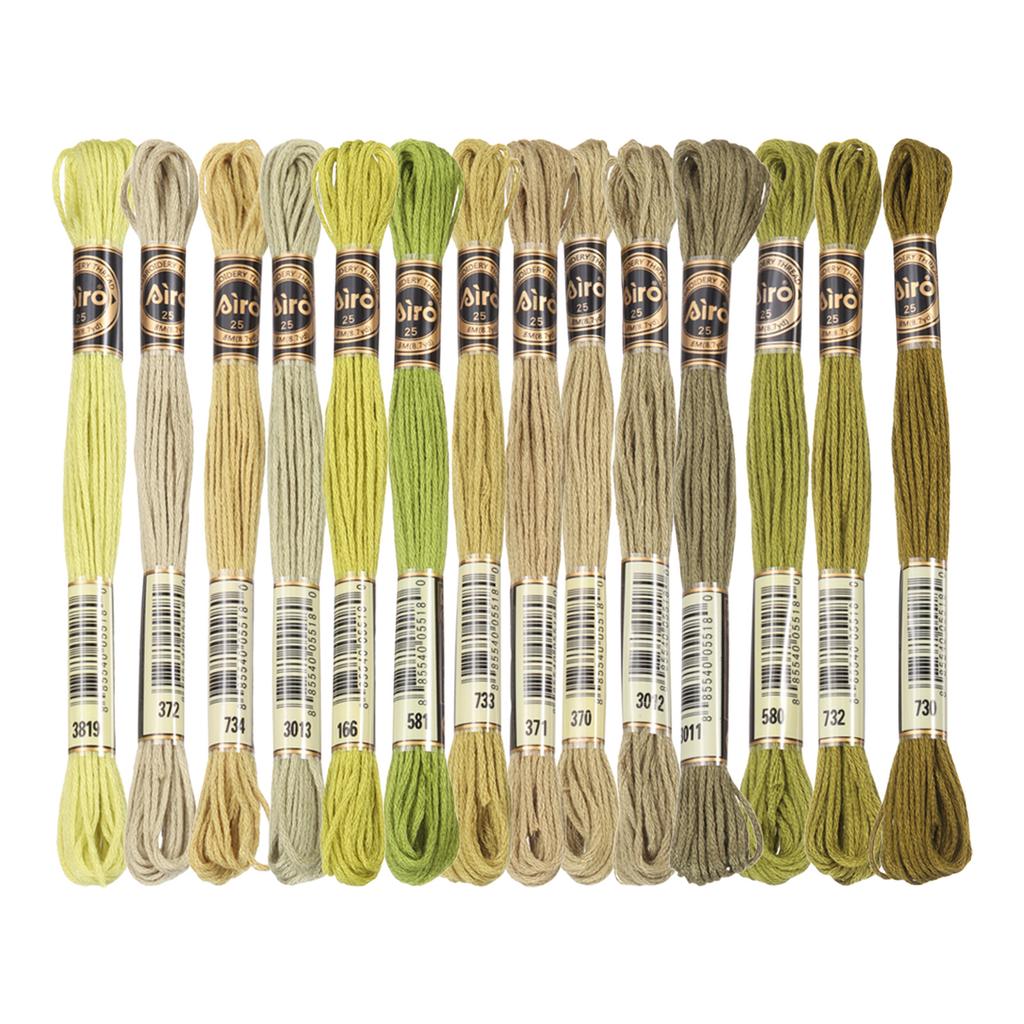 14 Skeins Embroidery Floss Cross Stitch Thread Polyester Embroidery Threads Bracelets String for Cross-Stitch Hand Embroidery