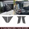 For Toyota Alphard Vellfire 30 Series 2016- ABS Carbon Car Exterior Accessories B C Pillar Trim Rear Window Quarter Cover