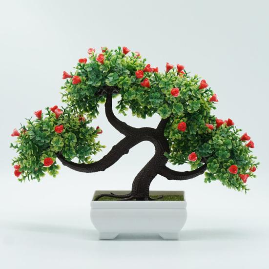 Artificial Flower Tree Plant Potted Bonsai Wedding Party Desktop Furniture Decor