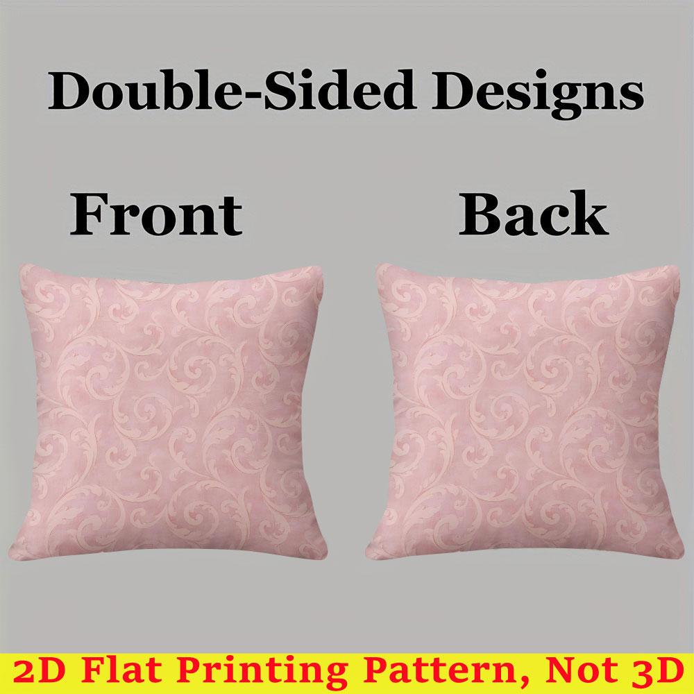 Blush Filigree Square Jacquard Pillow Cover for Sofa Office Waist Cushion Cover Home Decorative Pillowcase