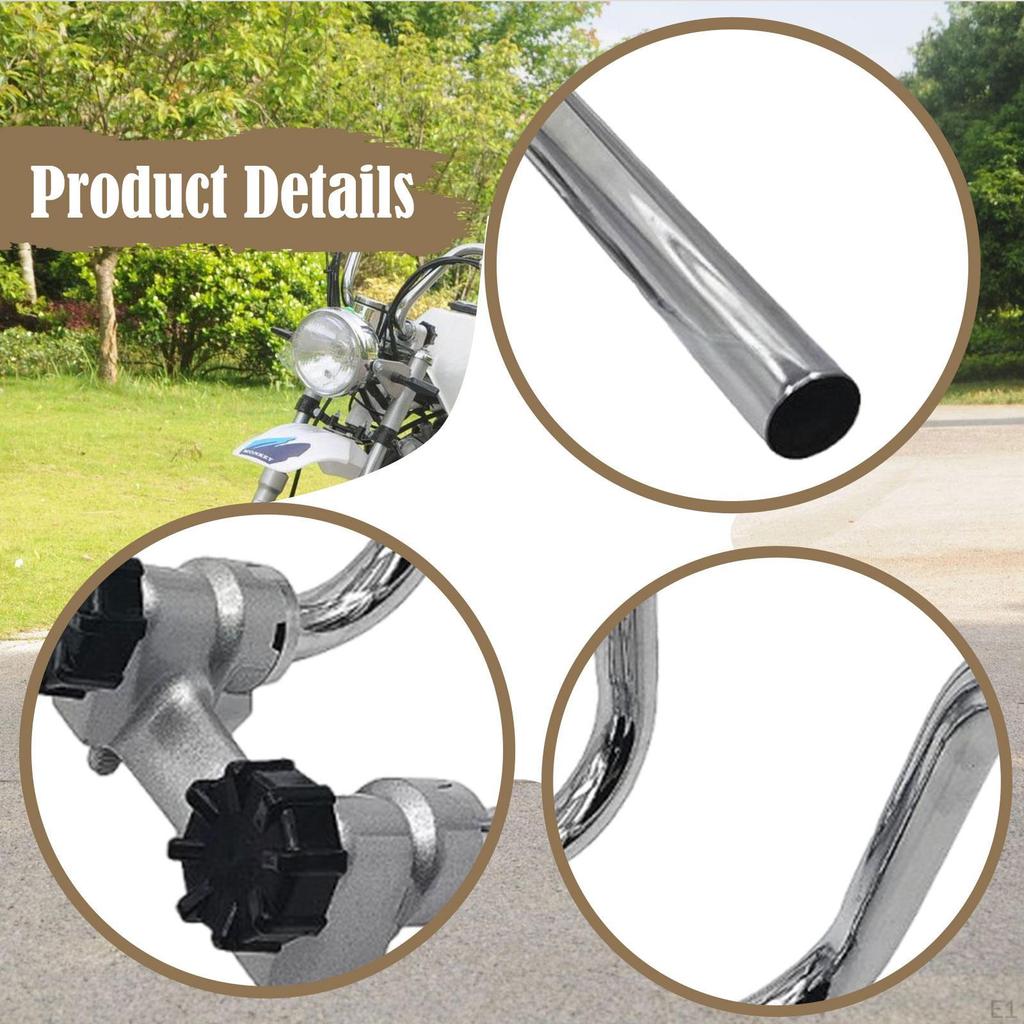 Motorcycle Handlebar Handle Bar Easy to Install Metal Motorbike Accessories Replacement for Monkey