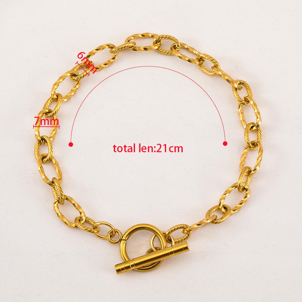 1PC 5PCS New Stainless Steel Frosted Necklace Bracelet Set Jewelry Making Gift Thick Link Chain OT Buckle Clasp Handmade Chokers