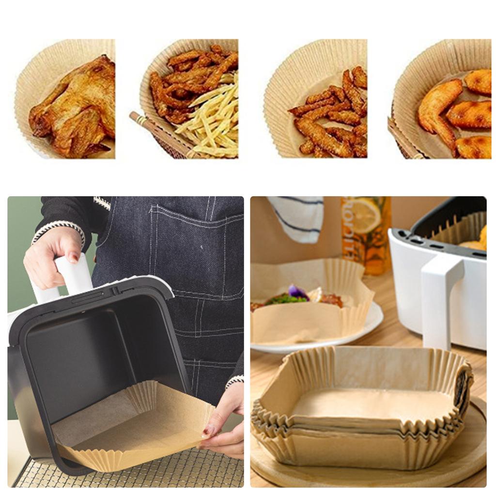 50 Pcs Non-stick Disposable Parchment Paper Oven Liners Rectangle Shape Design Baking Suppies Durable
