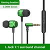 With Mic 3.5mm Wired Headphones Hifi L Jack Magnetic Suction Headset Gaming Wire Earphone  Phone