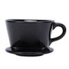 Keramik Pour Over Kaffeefilter 3 Löcher V-Form Manuelles Brühgerät Keramik Einzelbecher für Zuhause Restaurant Café Schwarz 1 2