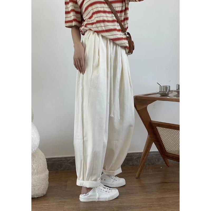 Pantaloni de lucru pentru femei Toamna și Vara Talie înaltă Slim Stil japonez lejer Pantaloni casual largi tip morcov