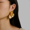 Elegant Luxury Vintage Alloy Floral Earrings With Exquisite Layered Gold Design Women For