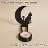 Halloween Candle Holder Decoration Gothic Skeleton Candlestick Ghost Shadow Tealight Stand Spooky Scary Ornaments Home Decor