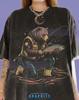 Grizzly Bear Fishing Trout Outdoorsman Wildlife Nature Comfort Colors® Tshirt, Vintage Bootleg Style Starry Night Angler Life Tees,