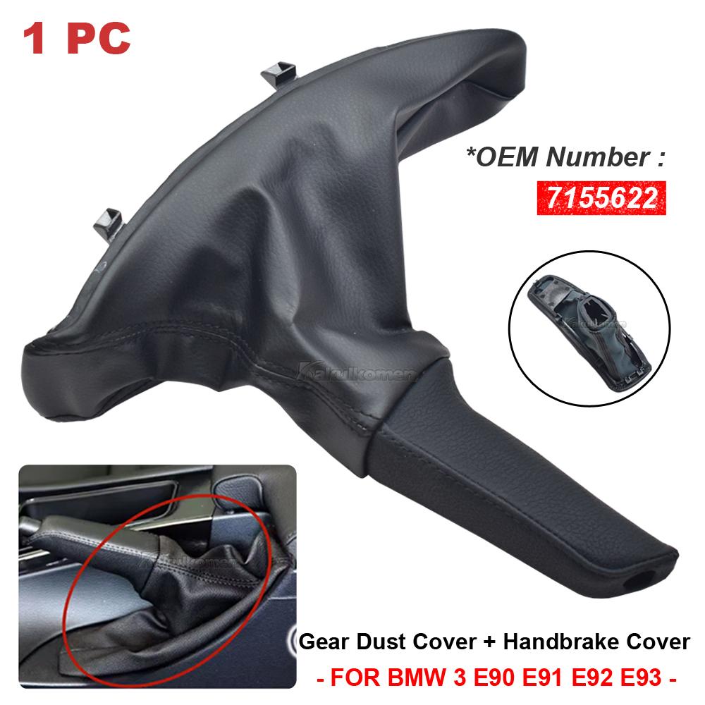 Car Gear Shift Dust Cover Handbrake Gaiter Boot Cover For BMW 3 E90 E91 E92 E93 2004 Leather Cover Frame Against Dust 7155622