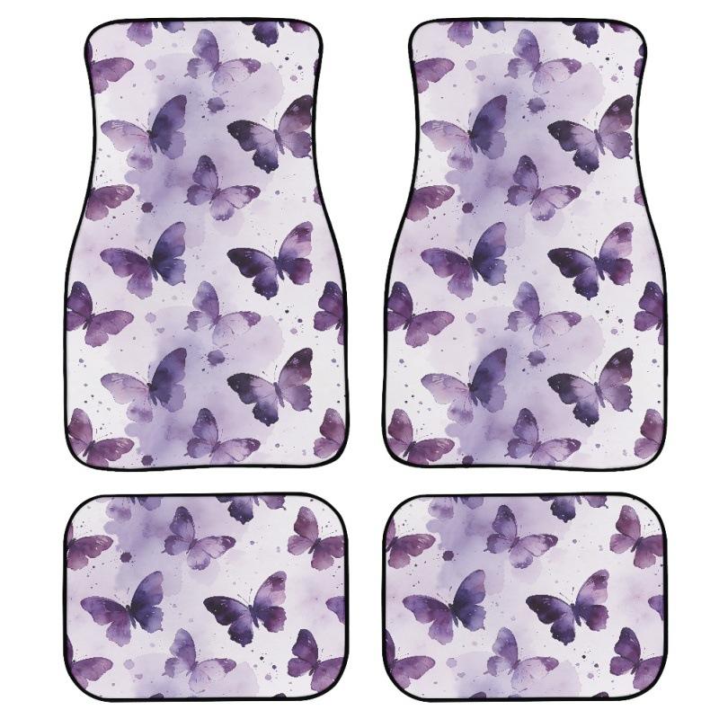 Butterfly Full Print Car Floor Mat Four-Piece Floor Mat Car Truck Universal