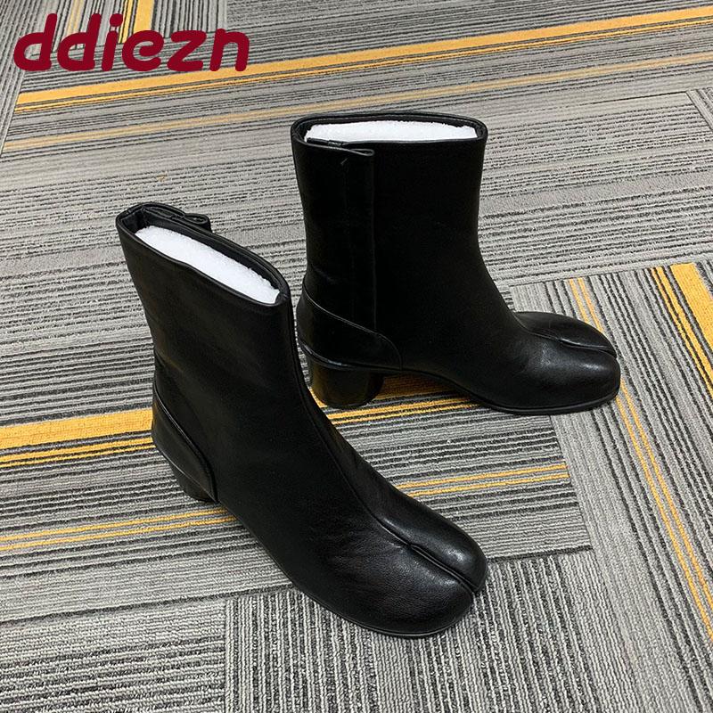 Fashion Fashion Strange Toe Women Ankle Boots With Round Heels Shoes Female Slip On Footwear Ladies Short Modern Boots Shoes Pumps lady