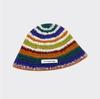 2023 Autumn New Crochet Korean Handmade Bucket Hat Women Weaving Knitted Hat Y2k Fashion Flowers Autumn Winter Beanies Basin Cap