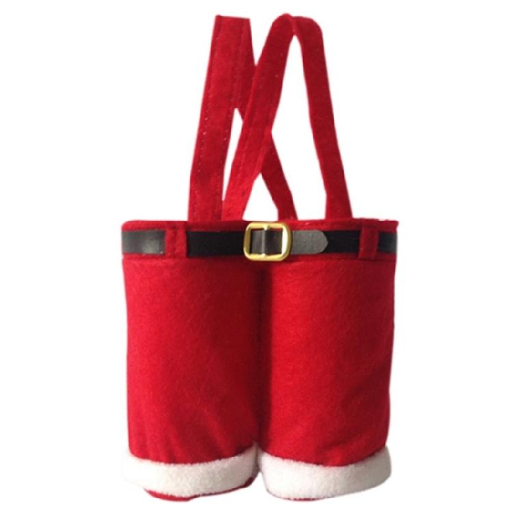 Christmas Decorations Gift Bag Candy Bags Santa Pants Style Lovely Treat Bags