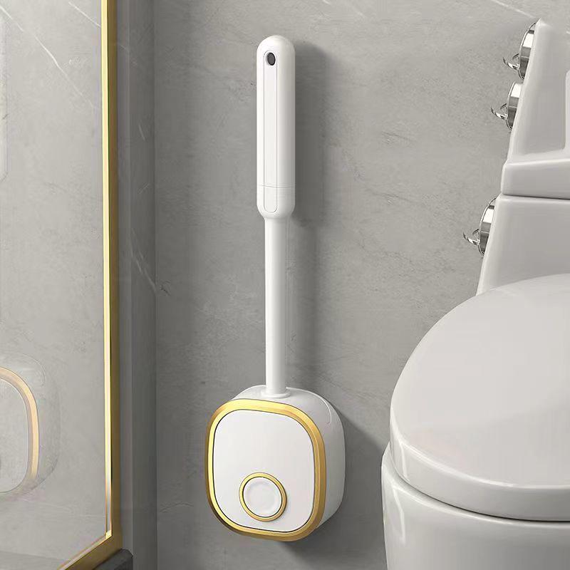 

Щетка для чистки туалета без перфорации, настенная щетка для унитаза без мертвых углов, новый высококачественный бытовой инструмент для чистки туалета белый