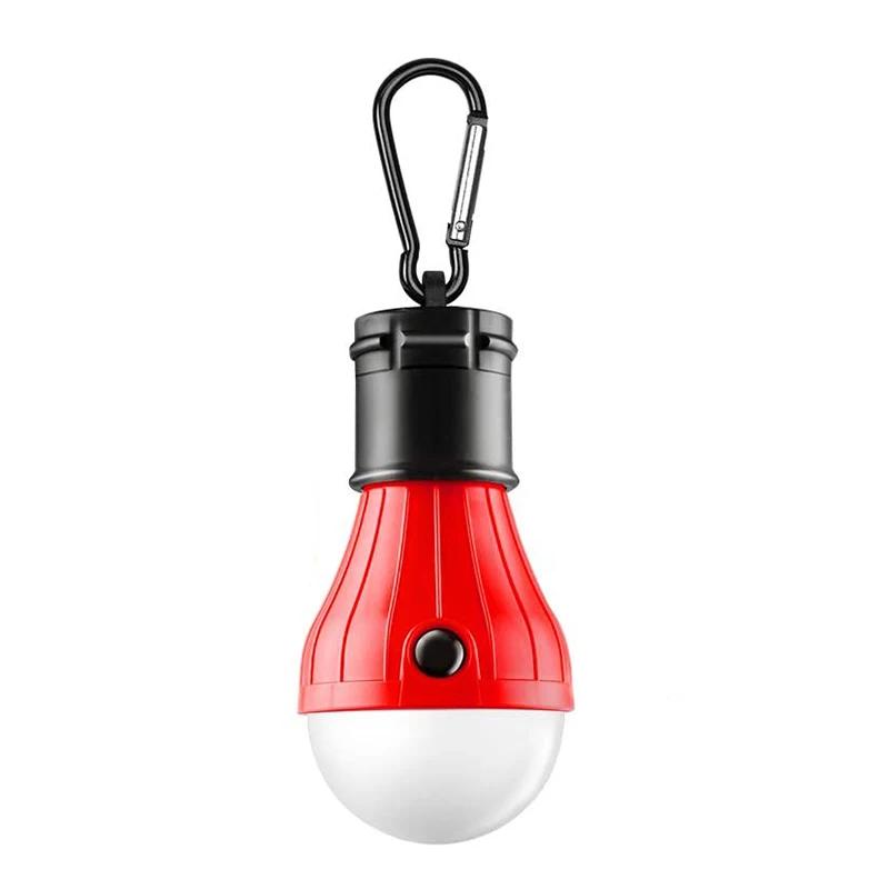 LED Bulb Emergency Lamp 3 Lighting Portable Camping Light Mini Modes Outdoor Night Work Lights Tent Hanging Lamp with Hooks