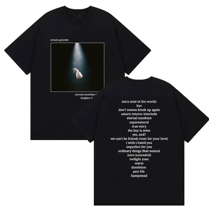

2026 Ariana Grande A Bright Future Album Pattern Mens and Womens Hiphop Fashion Cotton Shortsleeved Street Tshirt 2XL