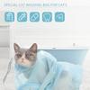 Transparent Mesh Bag Zippered Bath Pouch Adjustable Mesh Cat Grooming Bag for Nail Trimming Bathing Anti-scratch Anti-bite Pet