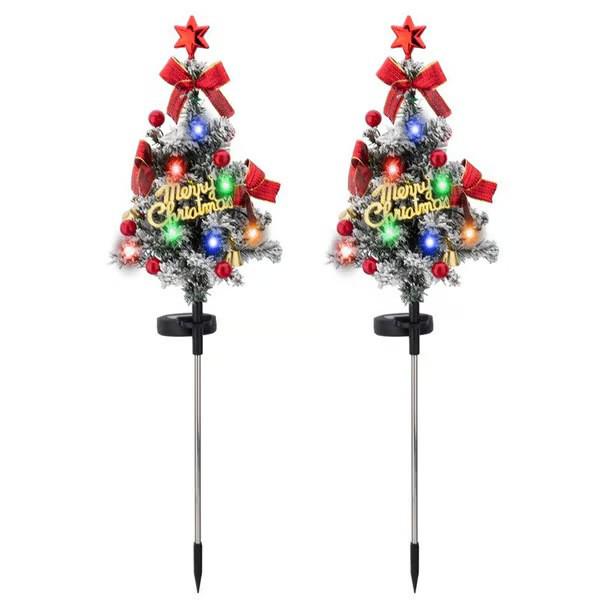 Solar LED Christmas Tree Lights for Outdoor Lawn and Courtyard Decoration