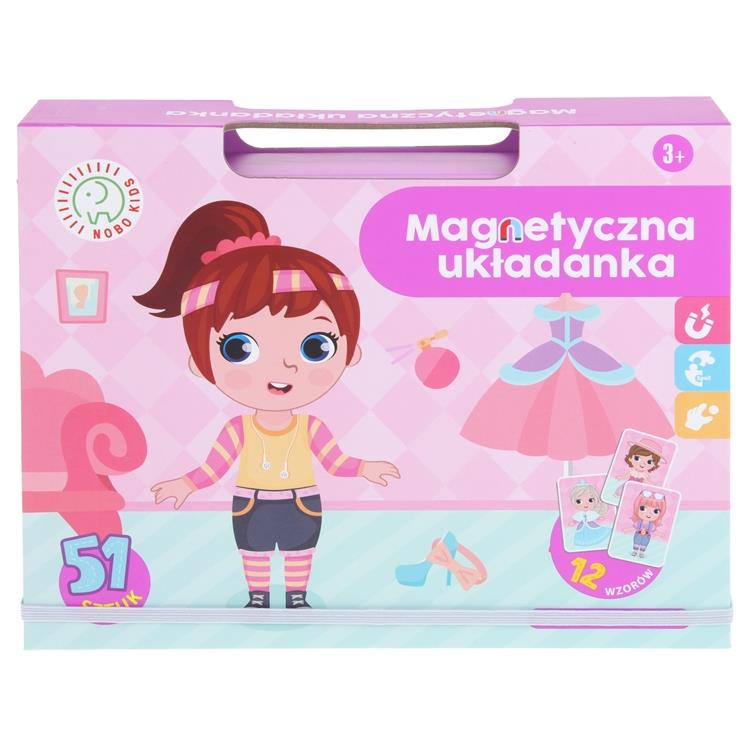 Układanka Magnetyczna Książka Ubieranka Puzzle Na Magnesy Lalka Ubrania