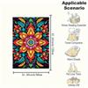 "Vibrant Mandala Art Print: Colorful Floral Design for Home Decor"Blanket Flannel Throw Blanket for Sofa, Bed, Travel, Camping, Office, Couc
