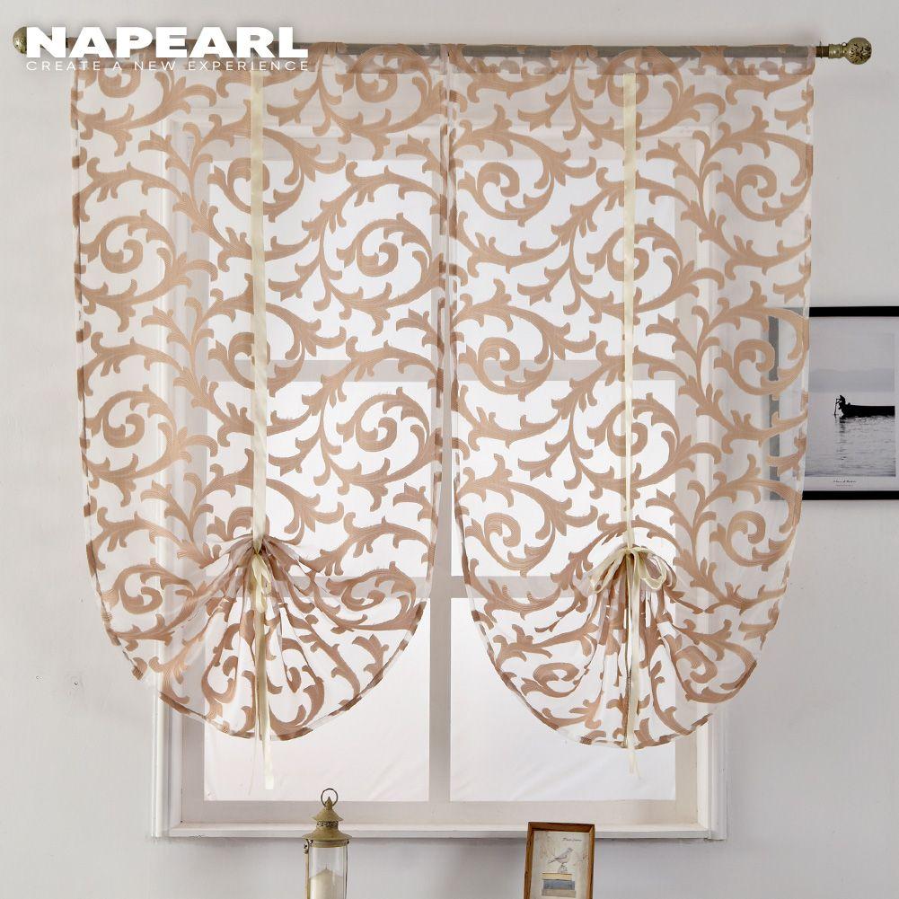 1 PC Napearl Stile europeo Moda fiore Finestra Casa Cucina Tessuto jacquard Tenda in tulle