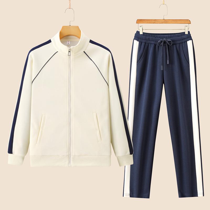 Women's 2024 Autumn Casual Sportswear Set: Long Sleeve Top & Elastic Cuff Straight-Leg Pants.