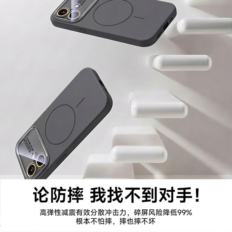 IPhone 17 Case for Apple 17, Full Lens Protection, Ultra-Thin Magsafe Magnetic Skin-Friendly Liquid Silicone Shockproof Simple White Cover