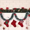 2M Christmas Garland with Bows, with Festive Party Supplies for Home Outdoor Decor,Xmas Metallic Twist Hanging Garland Fireplace