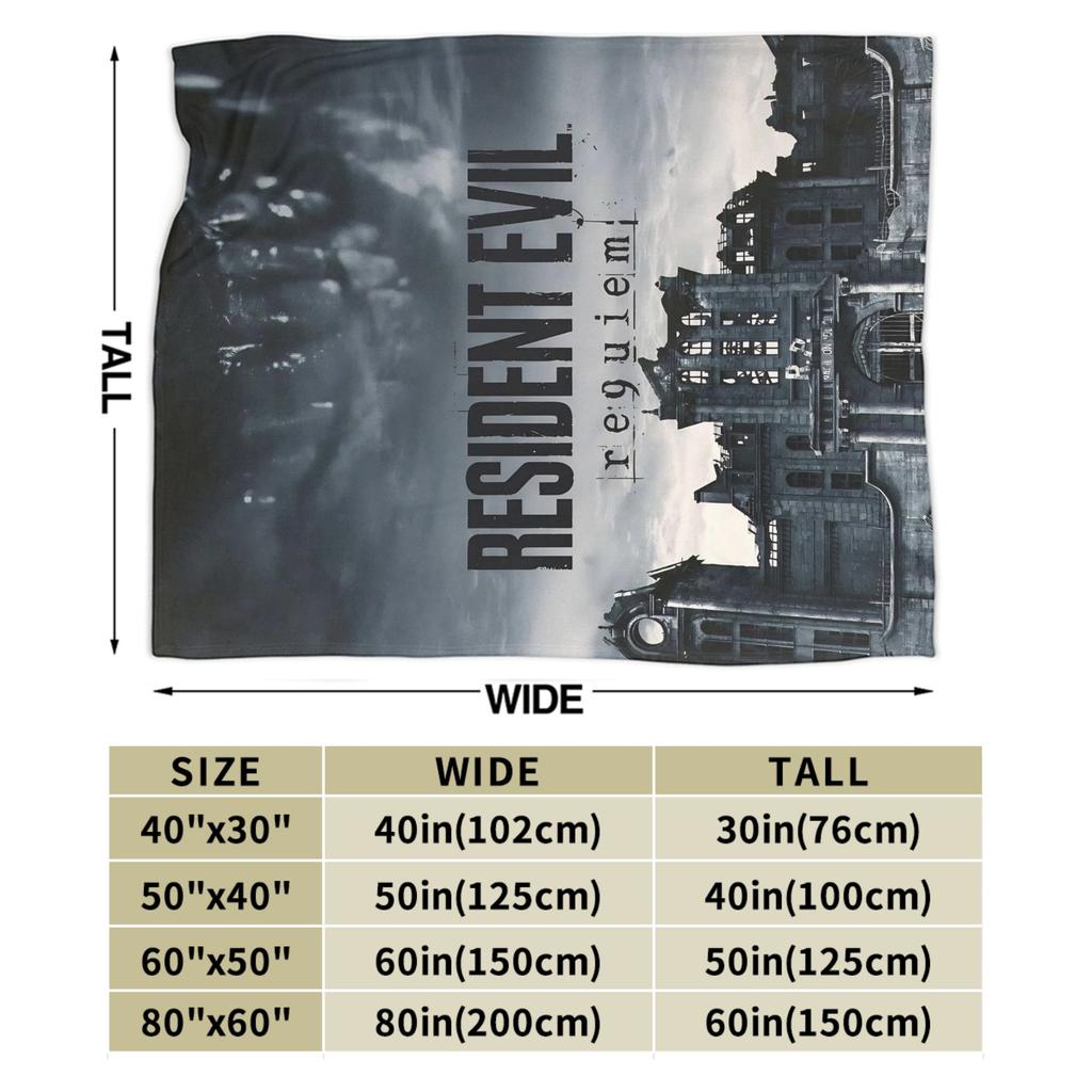 Residents Evils 9 Requiem Game Leon Accessories Blanket Cozy Soft Throw Blankets for Living Room Multiple Sizes Bedding Throws