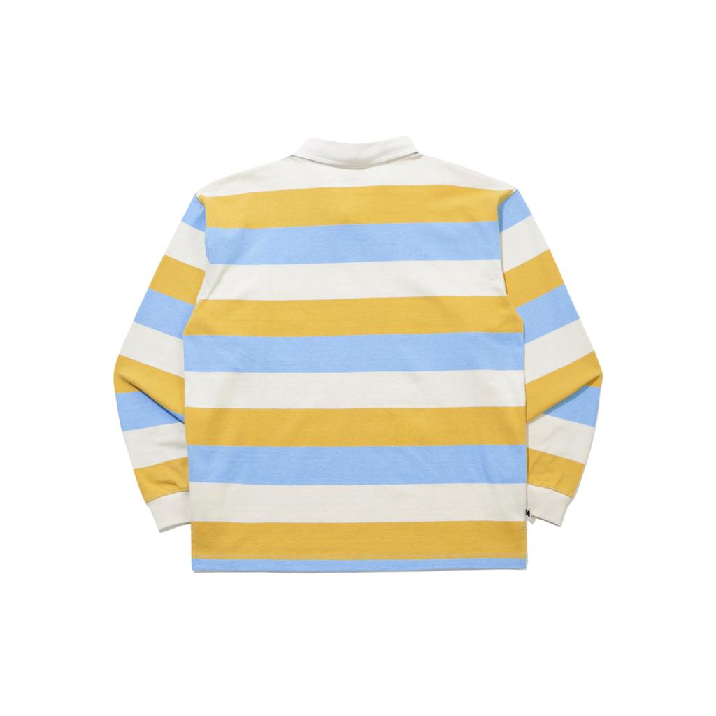 KODAK Gold Moment Striped Rugby Collared T-Shirt Yellow