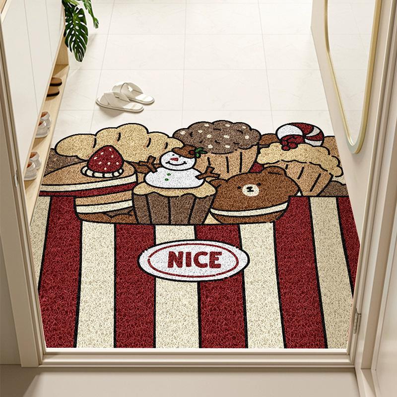 Cartoon Irregular Silk Mat Door Scraping Dirt Can Cut The Foot Mat Wear-resistant Anti-slip Door Mat