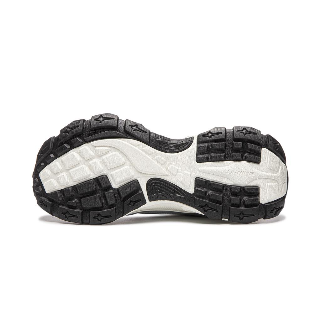 Li Ning Slip Resistant, Abrasion Resistant, Breathable Low Top Chunky Sneakers Men's White Silver AGCW055-4