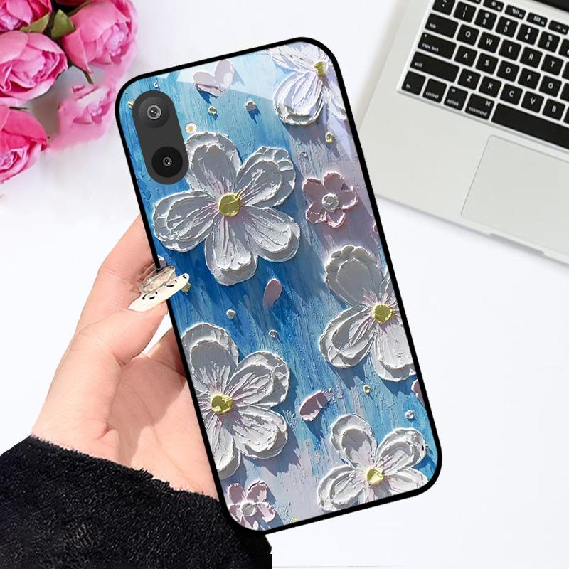 Luksusowe etui ze szkła hartowanego do Samsunga A06 A16, twarde etui ze szkła PC do Samsunga Galaxy M06 F06 M16 F16, odporne na wstrząsy