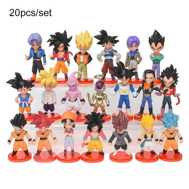 Dragon Ball Z Super Saiyan Son Goku Anime Figure Son Gohan Vegeta Broly Piccolo Majin Buu Set Action Figurine Model Gifts Toy