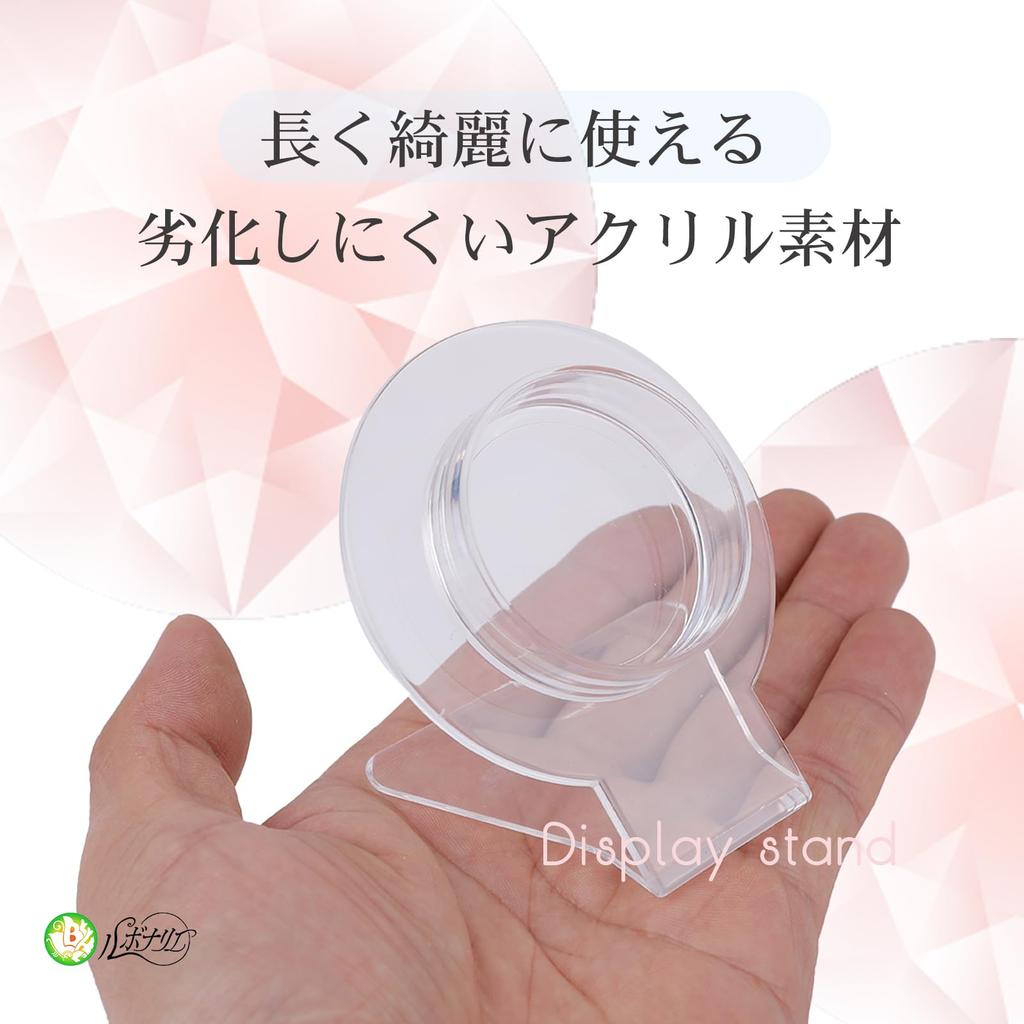 Rubonarie Bracelet and Power Stone Display Stand, Acrylic Clear, for Natural Stone Bracelet Collections, Storage, and Display (Clear, 10 pieces)