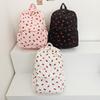Schoolbag Korean version college student corduroy cute strawberry backpack sweet hipster travel small backpack