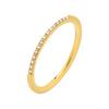 Vnox Exquisite Bling CZ Stone Wedding Bands Rings for Women Jewelry, 1MM Thin Gold Color Stainless Steel Finger Ring Gift To Her