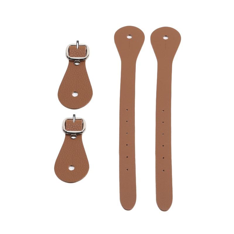 

1 Pair PU Leather Spur Straps Adjustable Western Cowboy Boot Accessories Non-Slip Horse Riding Gear for Adults світло-коричневого кольору