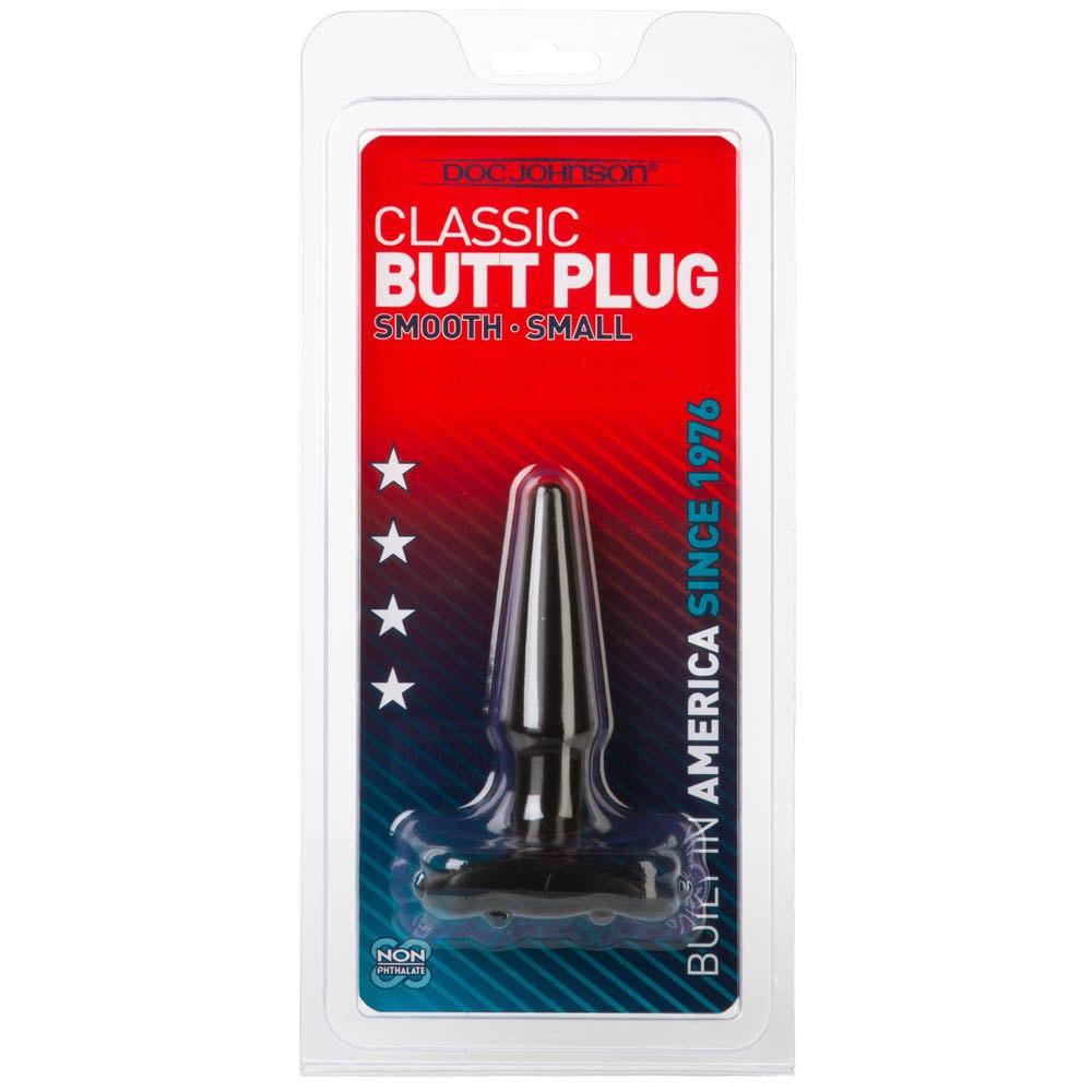 Butt Plug Smooth 9 x 2.5 cm Noir - Doc Johnson - Plug Anal
