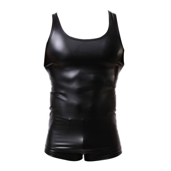 

Мужская майка из искусственной кожи M чёрный