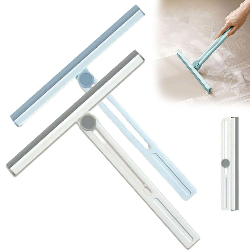 

Двосторонній склоочисник Складний ракель для душу Ракель для вікон Інструмент для чищення віконного скла для підлоги синій