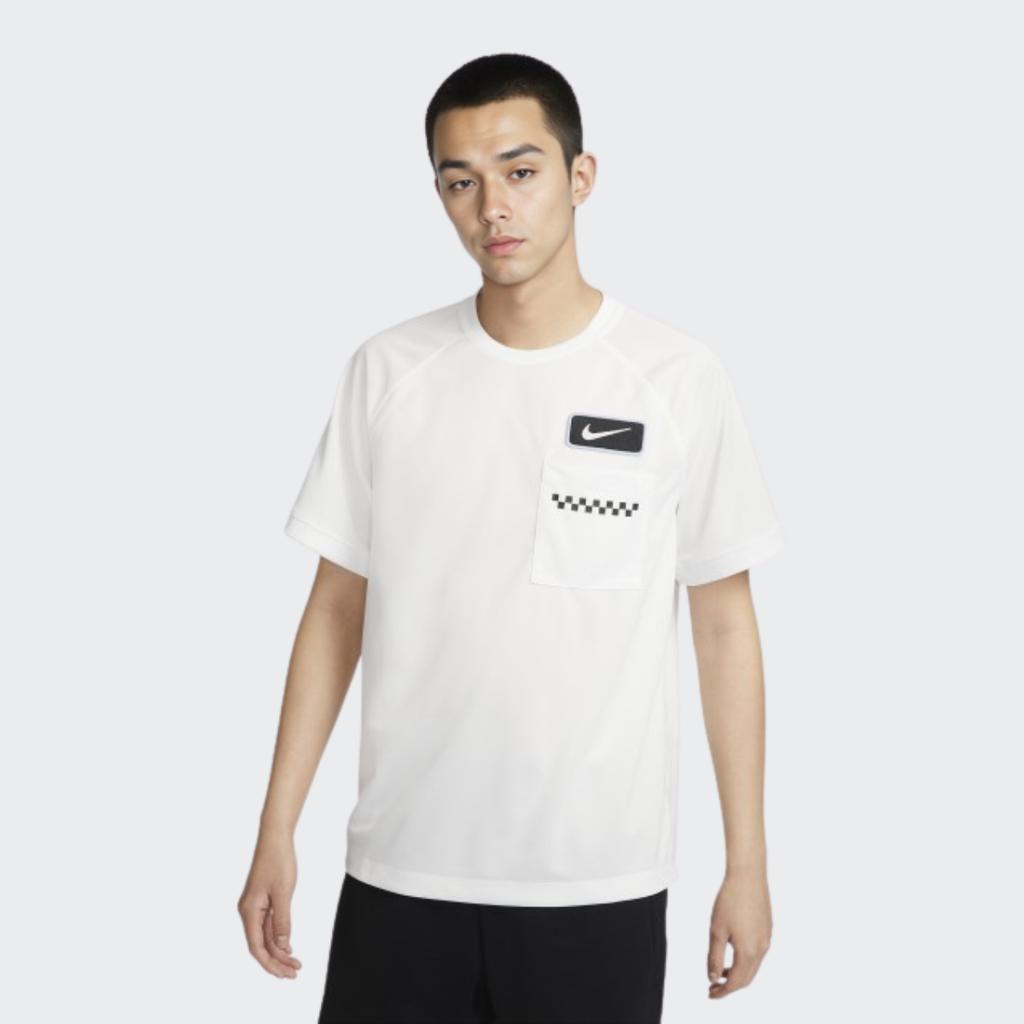Nike Solid Color Crew Neck Short Sleeve T-Shirt Men Tops White DX8635-121
