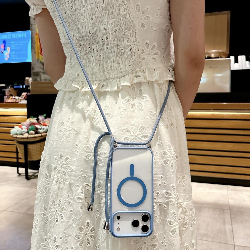 Strap Case For iPhone 17 16 15 14 13 12 11 Pro Max Plus For Magsafe Crossbody Lanyard Shockproof Magnetic Wireless Charge Cover