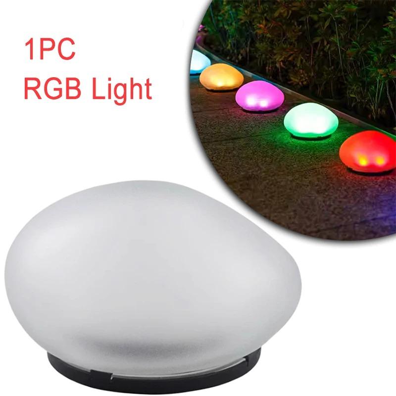 Solar Pebble Lawn Lights, Waterproof Outdoor Glowing Stone Lights, Garden Landscape Pathway Decorative Solar Lamps