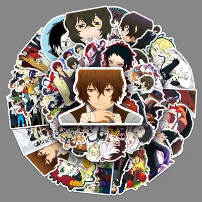 50 Bungo Stray Dogs Graffiti Anime Aufkleber - Wasserdichte Dekoration für Handy, Flasche, Gepäck