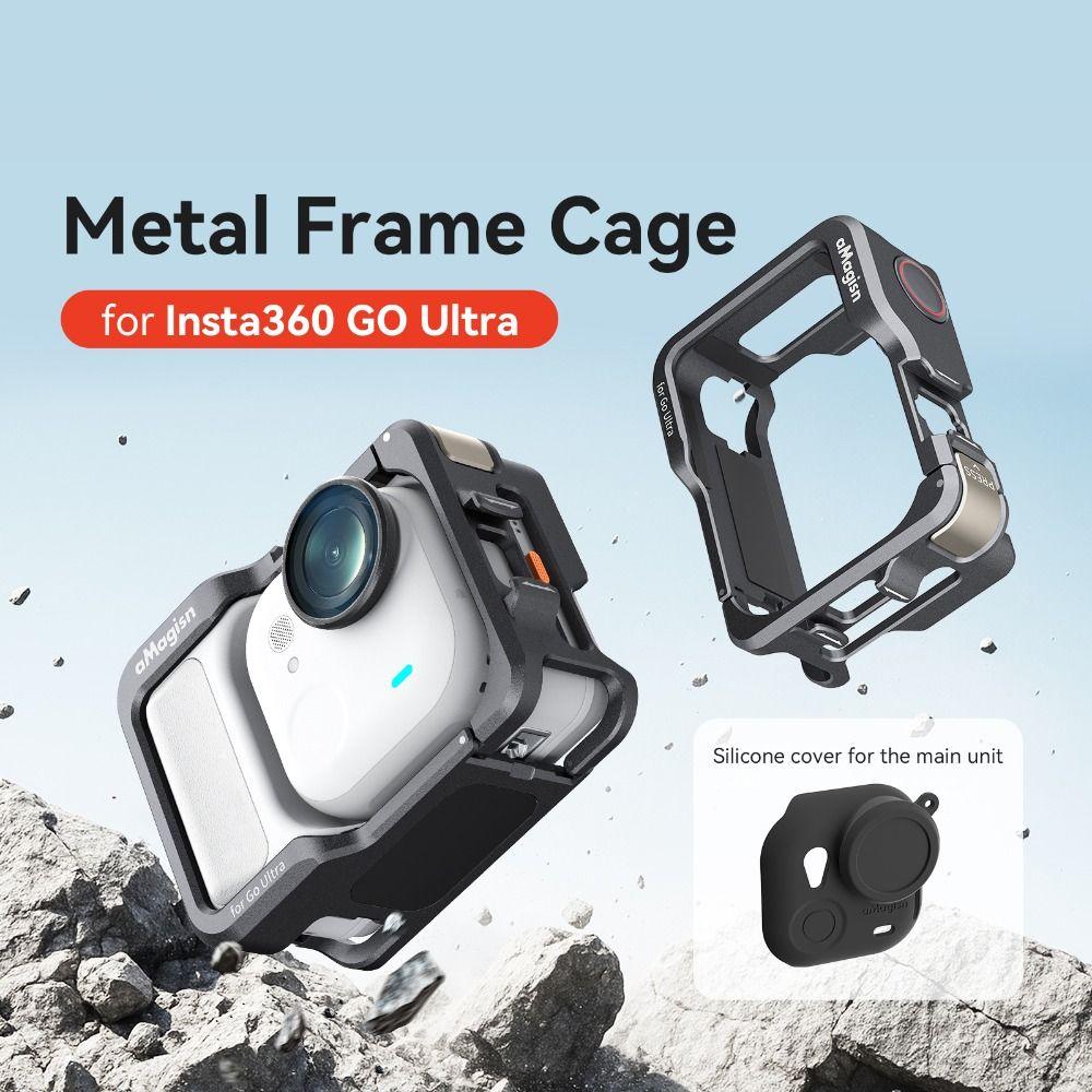 Quick Release Metal Rabbit Cage for Insta360 Go Ultra Action Camera Accessories